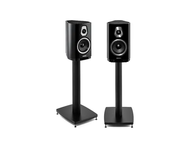 Sonus Faber Sonetto II, sort piano 2-veis hylle/stativ, par (eks. stativ) 