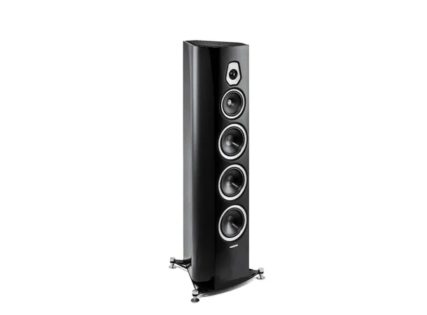Sonus Faber Sonetto VIII, sort piano 3-veis gulvstående høyttaler, par 