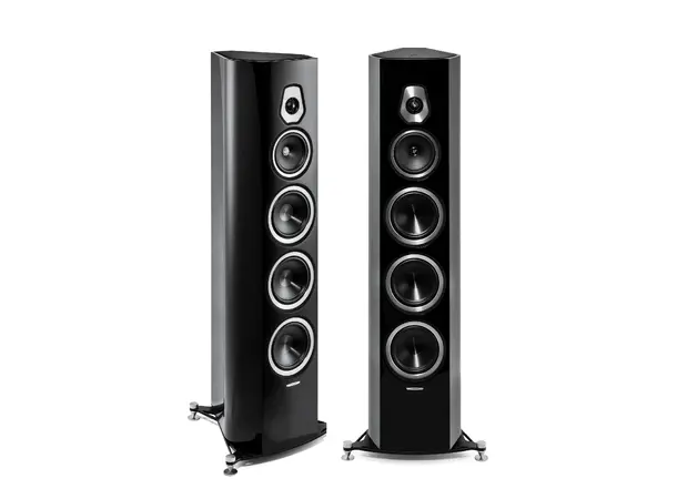 Sonus Faber Sonetto VIII, sort piano 3-veis gulvstående høyttaler, par 