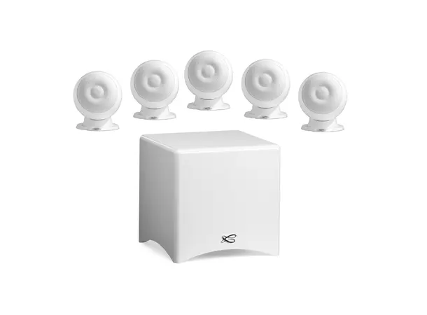 Cabasse Eole 3, komplett 5.1 system 5 stk høytt. og subwoofer, Glossy White 