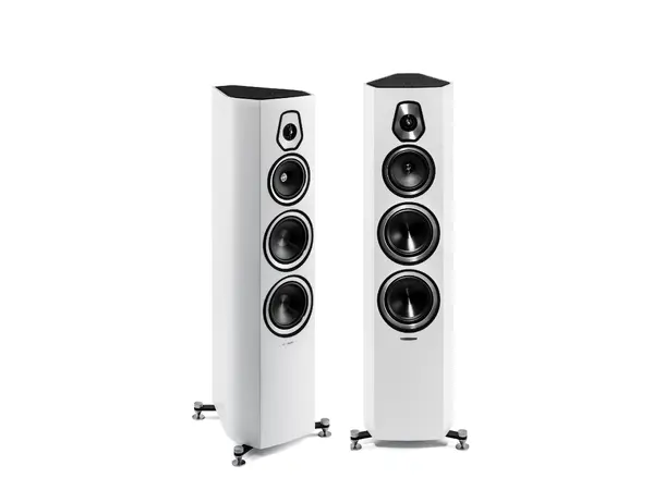 Sonus Faber Sonetto V, hvit matt 3-veis gulvstående høyttaler, par 