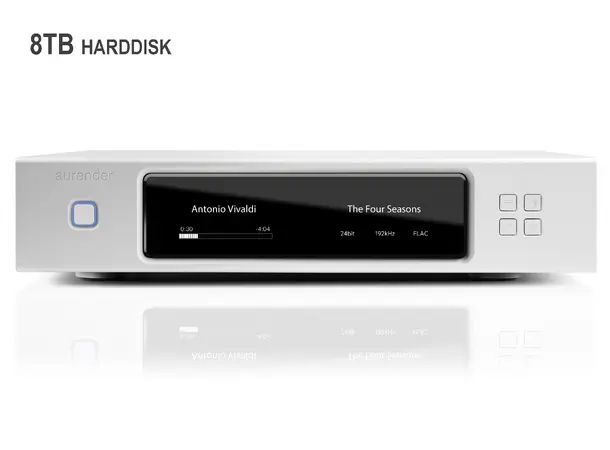 Aurender N10, 8TB, musikkserver Tidal, MQA, DSD, USB/BNC/AES-EBU 