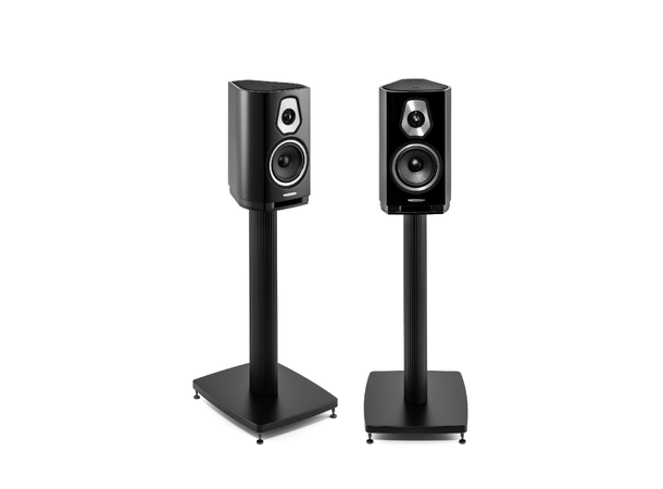 Sonus Faber Sonetto I, sort piano 2-veis hylle/stativ, par (eks. stativ) 