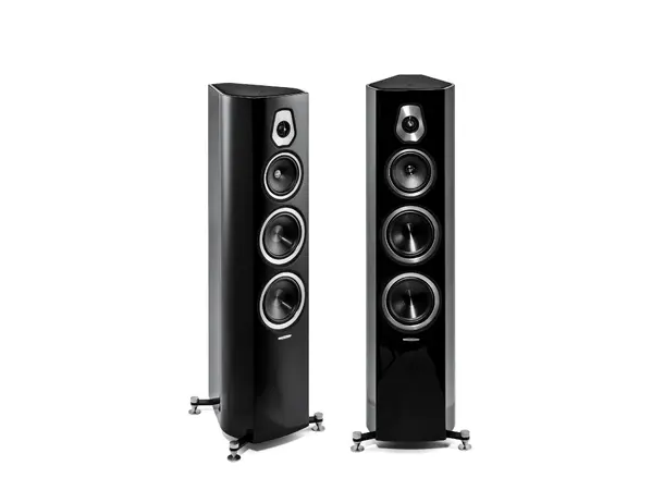Sonus Faber Sonetto V, sort piano 3-veis gulvstående høyttaler, par 