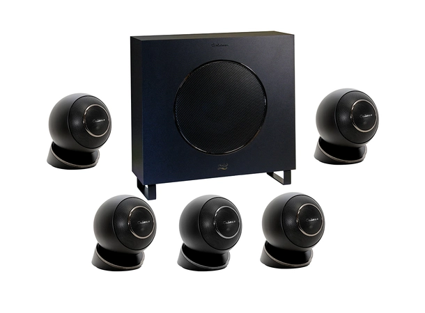Cabasse Eole 4, komplett 5.1 system 5.1-sett med kompakt sub, matt sort 