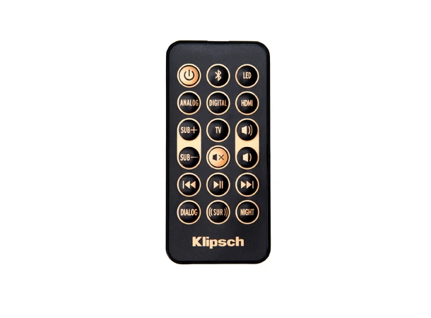 Klipsch RSB-6 og RSB-8 fjernkontroll 