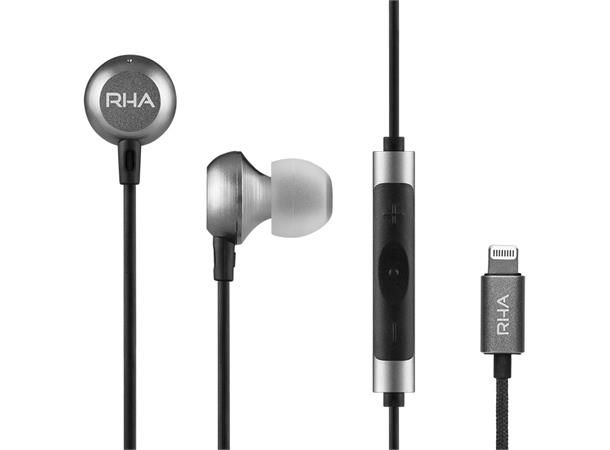RHA MA650i Lightning, ørepropper for iOS Aluminium, fjernkontroll, mikrofon